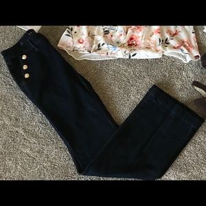 White House Black Market Bell bottom blue jeans